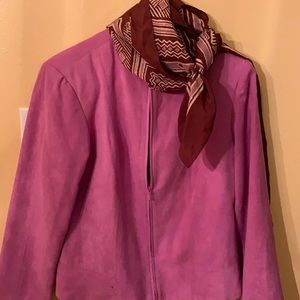 Dress barn Seude Medium Jacket /wScarf